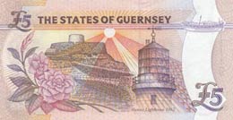 Guernsey, 5 Pounds, 1996, UNC, p56b  Queen ... 