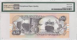 Guyana, 20 Dollars, 1996, UNC, p30b2  PMG 67 ... 