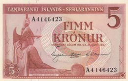 Iceland, 5 Kronur, 1957, ... 