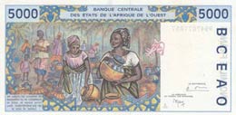 Ivory Coast, 5.000 Francs, 2003, UNC, p113ai ... 