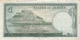 Jersey, 1 Pound, 1963, FINE, p8b  Portrait ... 