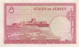 Jersey, 5 Pounds, 1963, XF, p9a  