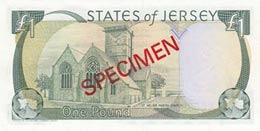 Jersey, 1 Pound, 1989, UNC, p15a, SPECIMEN ... 