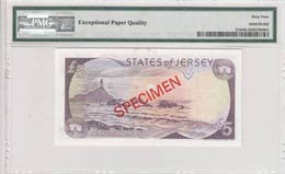 Jersey, 5 Pounds, 1993, UNC, p21s, SPECIMEN ... 