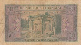 Lebanon, 50 Piastres, 1948, FINE, p43  