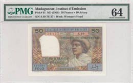 Madagascar, 50 Francs, ... 