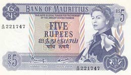 Mauritius, 5 Rupees, ... 