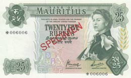 Mauritius, 25 Rupees, ... 