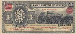 Mexico, 1 Peso, 1914, VF ... 