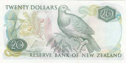 New Zealand, 20 Dollars, 1985, AUNC, p173b  