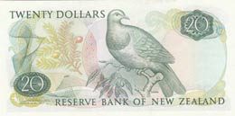 New Zealand, 20 Dollars, 1989, UNC, p173c  ... 