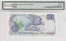 New Zealand, 10 Dollars, 1985-89, UNC, p172b ... 