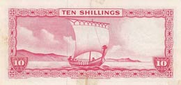 Isle of Man, 10 Shillings, 1961, XF,p24a