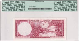 Jamaica, 5 Shillings, 1964, AUNC,p51Ab