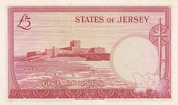 Jersey, 5 Pounds, 1963, UNC,p9a, very low ... 