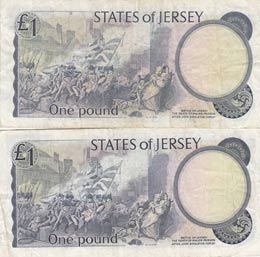 Jersey, 1 Pound, 1976, VF (+),p11b, (Total 2 ... 