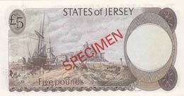 Jersey, 5 Pounds, 1976, UNC,p12a, SPECİMEN