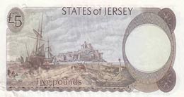 Jersey, 5 Pounds, 1976, AUNC,p12br, ... 