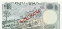 Jersey, 10 Pounds, 1976, UNC,p13as, SPECİMEN