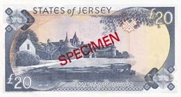Jersey, 20 Pounds , 2000, UNC,p29s, SPECİMEN