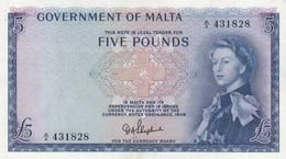 Malta, 5 Pounds, 1961, ... 
