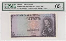Malta, 5 Pounds, 1967, ... 
