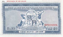 Mauritius, 10 Rupees, 1954, UNC,p28cts, ... 