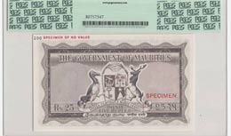 Mauritius, 25 Rupees, 1954, UNC,p29ct, COLOR ... 