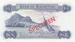 Mauritius, 5 Rupees, 1967, UNC,p30cs, ... 