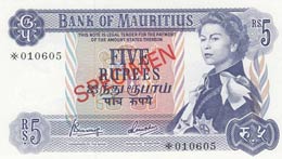 Mauritius, 5 Rupees, ... 
