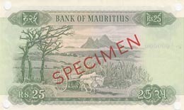 Mauritius, 25 Rupees, 1967, UNC,p32as, ... 