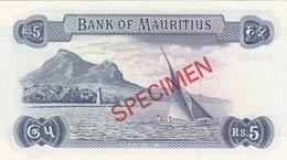 Mauritius, 5 Rupees, 1978, UNC,pCS1, SPECIMEN