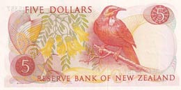 New Zealand, 5 Dollars, 1968, AUNC,p165b