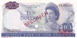 New Zealand, 10 Dollars, 1967, UNC,p166as, ... 