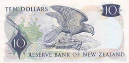 New Zealand, 10 Dollars, 1968, UNC,p166b