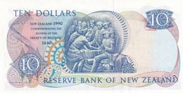 New Zealand, 10 Dollars, 1990, UNC,p176a