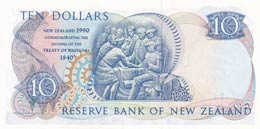 New Zealand, 10 Dollars, 1990, UNC,p176b
