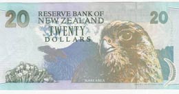 New Zealand, 20 Dollars, 1992, XF,p179, ... 
