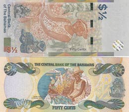 Bahamas, 1/2 Dollar, 2001/2019, UNC,p68/ ... 