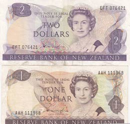New Zealand, 1 Dollar ve ... 