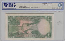Rhodesia & Nyasaland, 1 Pounds, 1960, VF,p21b