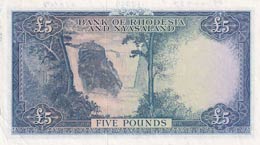 Rhodesia & Nyasaland, 5 Pounds, 1959, ... 