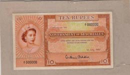 Seychelles, 10 Rupees, 1957, PROOF