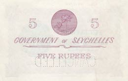 Seychelles, 5 Rupees, 1954, UNC (-),p11as, ... 