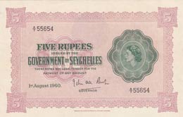 Seychelles, 5 Rupees, ... 