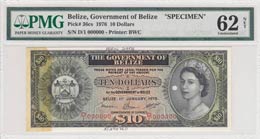 Belize, 10 Dollars, ... 