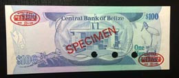 Belize, 100 Dollars, 1989, UNC,p50bs, ... 