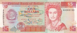 Belize, 5 Dollars, 1990, ... 