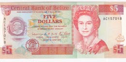 Belize, 5 Dollars, 1991, ... 