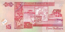 Belize, 5 Dollars, 2005, UNC,p67b